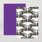 Good Vibes Peace Love Banner 招待状 (正面/裏面)