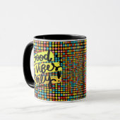 Good Vibes Pop Art Energy Mug マグカップ (正面左)