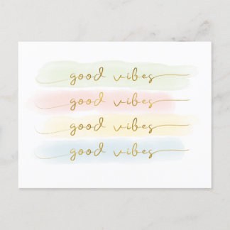*good vibes* Postkarte Motivation Gute Laune ポストカード