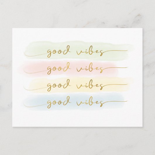 *good vibes* Postkarte Motivation Gute Laune ポストカード (正面)