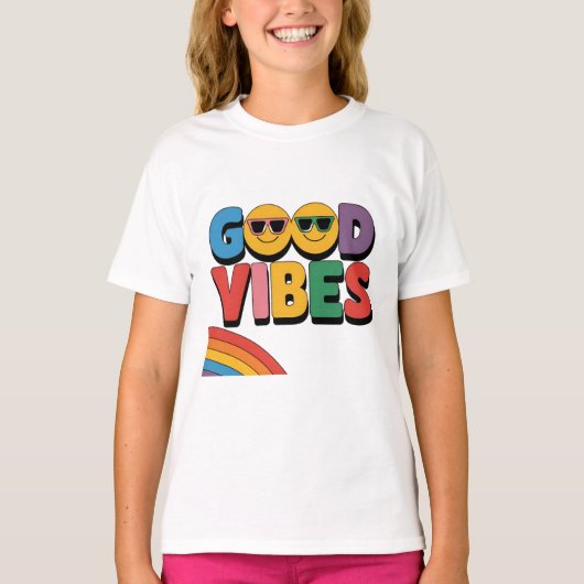 Good Vibes: Rainbow Edition Tシャツ (正面)