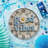 Good Vibes Retro Daisy ペーパープレート (パーティー)