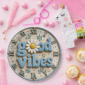 Good Vibes Retro Daisy ペーパープレート (パーティー)