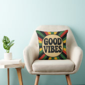 Good Vibes Retro Reggae Pillow クッション (椅子)