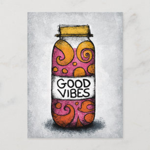 Good Vibes Spice Jarポストカード ポストカード