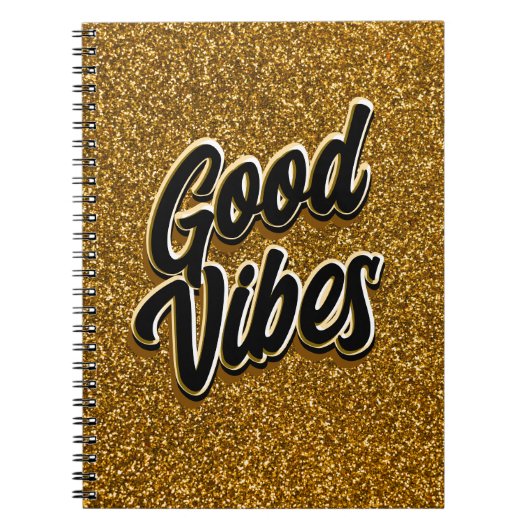 Good Vibes Spiral Notebook ノートブック (正面)