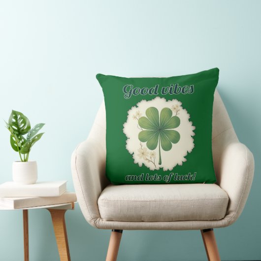 Good Vibes St Patrick’s Day Shirt – almofada クッション (椅子)