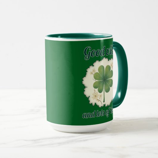 Good Vibes St Patrick’s Day Shirt – caneca マグカップ (正面右)