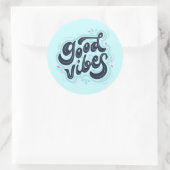 Good Vibes Sticker ラウンドシール (バッグ)