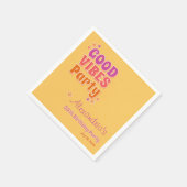 Good Vibes Summer 30th Birthdayパーティー スタンダードカクテルナプキン (角)