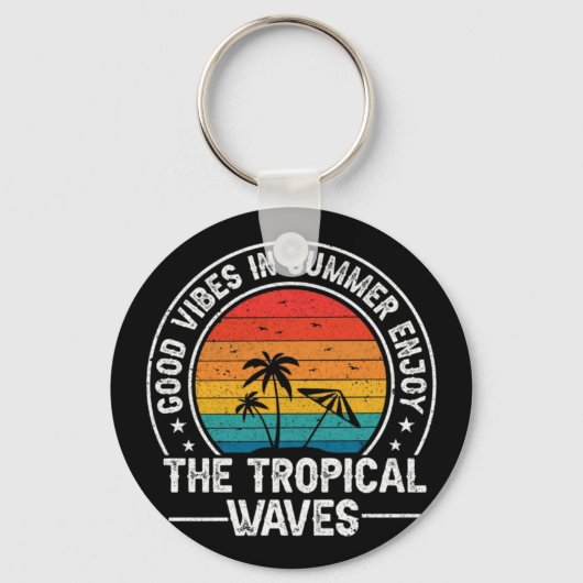 Good Vibes Summer Tropical Waves-64107 キーホルダー (正面)