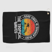 Good Vibes Summer Tropical Waves-64107 ゴルフタオル (横)