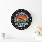 Good Vibes Summer Tropical Waves-64107 ラージ壁時計 (ホーム)