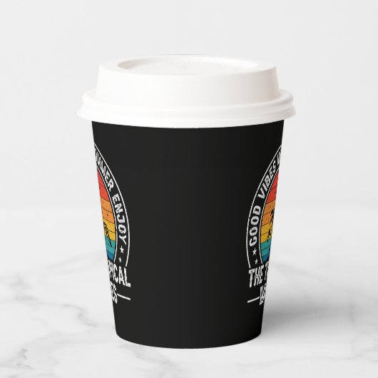 Good Vibes Summer Tropical Waves-64107 紙コップ (左)