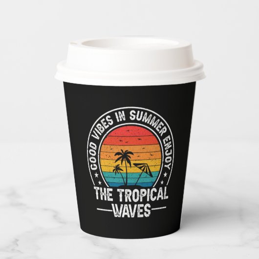 Good Vibes Summer Tropical Waves-64107 紙コップ (裏面)