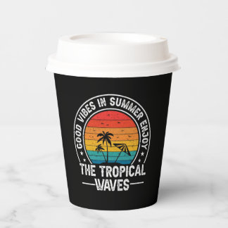 Good Vibes Summer Tropical Waves-64107 紙コップ