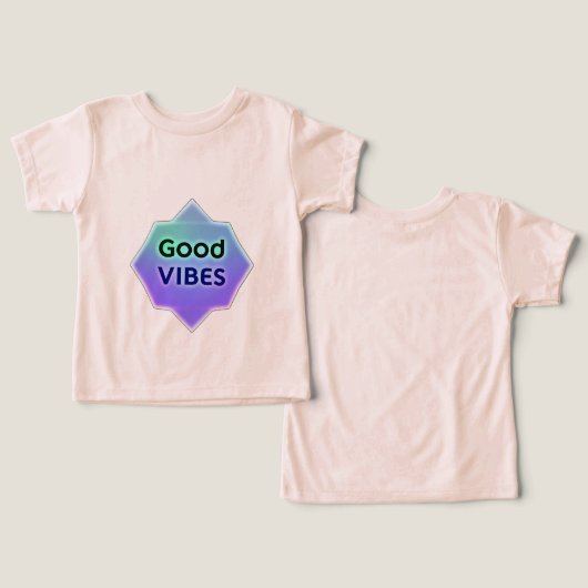 "Good Vibes" Text on Gradient Star Shape (デザイン正面&裏面)