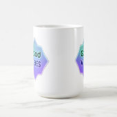 "Good Vibes" Text on Gradient Star Shape コーヒーマグカップ (中央)