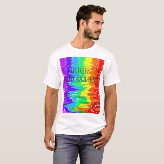 Good vibrations LGBT Tシャツ (正面フル)
