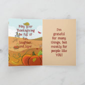 GOOD WISHES THANKSGIVING CARD FOR ANYONE サンキューカード (内部)