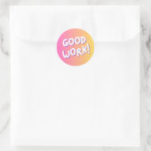 “Good Work!” Colorful Encouragement Sticker ラウンドシール (バッグ)