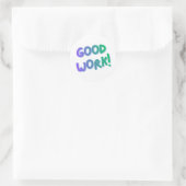 “Good Work!” Colorful Encouragement Sticker ラウンドシール (バッグ)