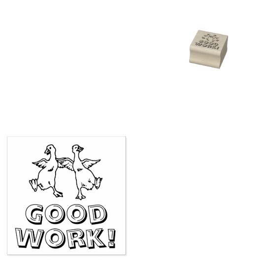 GOOD WORK GEESE ゴム印 (押印)