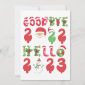 Goodbye 2022 Hello 2023 Happy New Year Christmas  招待状 (裏面)