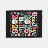 Goodbye 2025 Hello 2026 Christmas New Year Gift  フリースブランケット (正面(横))