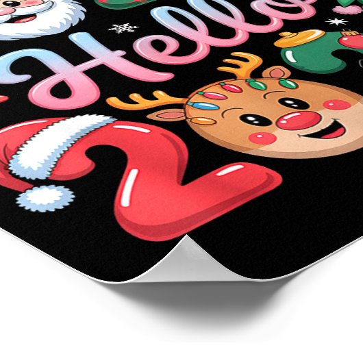 Goodbye 2025 Hello 2026 Christmas New Year Gift  ポスター (角)