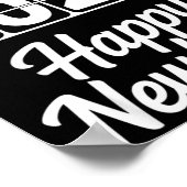 Goodbye 2025 Hello 2026 Clock Happy New Year Party ポスター (角)