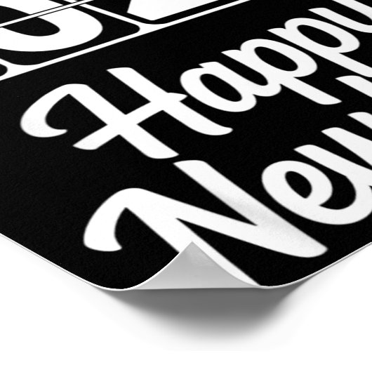 Goodbye 2025 Hello 2026 Clock Happy New Year Party ポスター (角)