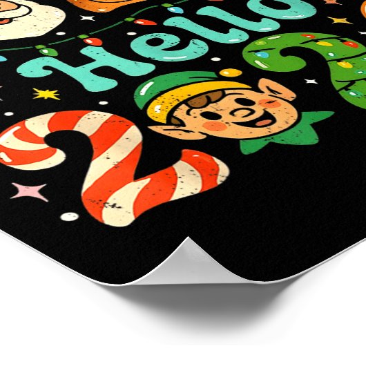 Goodbye 2025 Hello 2026 Cute Christmas New Year  ポスター (角)