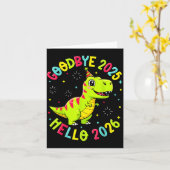 Goodbye 2025 Hello 2026 Happy New Year 2026 Nye Cu カード (黄色い花)