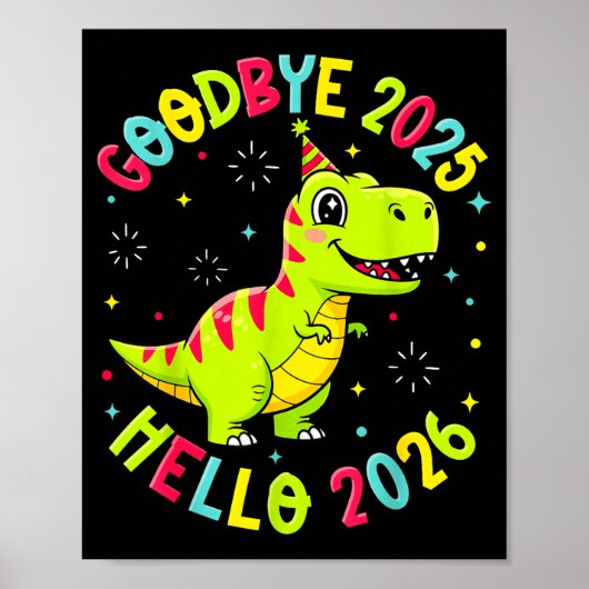 Goodbye 2025 Hello 2026 Happy New Year 2026 Nye Cu ポスター (正面)