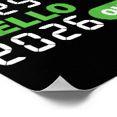 Goodbye 2025 Hello 2026 Happy New Year Party Famil ポスター (角)