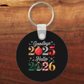 Goodbye 2025 Hello 2026 Happy New Year's Eve Chris キーホルダー (正面)