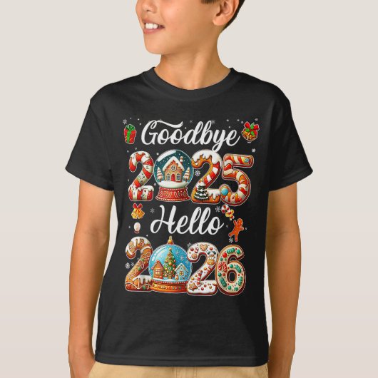 Goodbye 2025 Hello 2026 Happy New Year's Eve Chris Tシャツ (正面)
