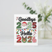 Goodbye 2025 Hello 2026 New Year Resolution   ポストカード (スタンド正面)
