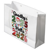 Goodbye 2025 Hello 2026 New Year Resolution   ラージペーパーバッグ (正面アングル)