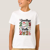 Goodbye 2025 Hello 2026 New Year Resolution   Tシャツ (正面)
