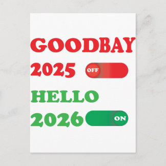 Goodbye 2025 Hello 2026 Toggle Card Design シーズンポストカード