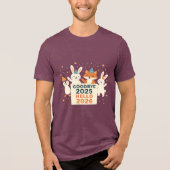 Goodbye 2025 Hello 2026 Unisex Holiday T-Shirt トライブレンドＴシャツ (正面)