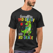 Goodbye 2nd Grade Hello 3rd Grade Dinosaur Kids Bo Tシャツ (正面)