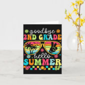 Goodbye 2nd Grade Hello Summer Last Day Of School カード (黄色い花)