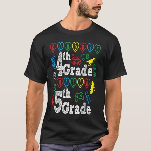 Goodbye 4th Grade Hello 5th Grade Back To School S Tシャツ (正面)
