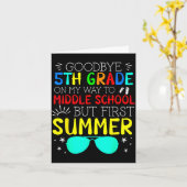 Goodbye 5th grade graduation to middle school firs カード (黄色い花)
