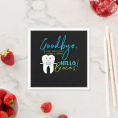 Goodbye Candy Gums And Gummies Hello Braces Dentis スタンダードカクテルナプキン (インサイチュ)