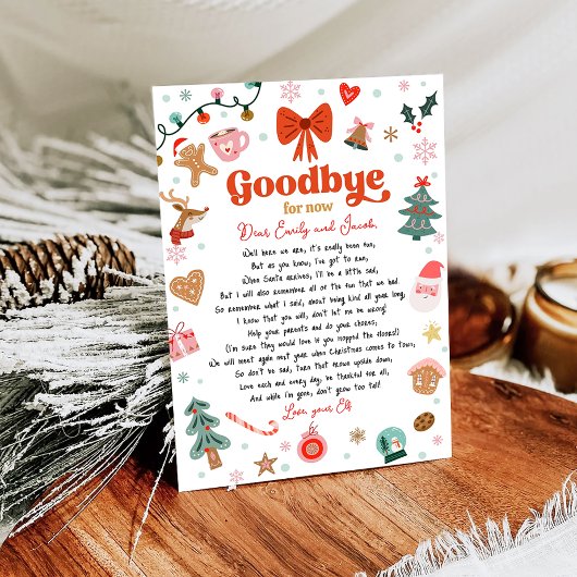 Goodbye For Now From Your Elf Christmas Letter 招待状