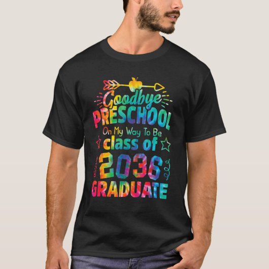 Goodbye Preschool Class of 2036 Grad Hello Kinderg Tシャツ (正面)